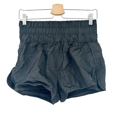 Kyoyo Womens Athletic Active Wide Waistband Lined Running Shorts Size M Black
