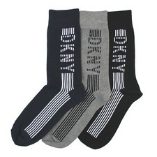 Image of DKNY Mens Gem Sock (3 - Pack) (Black/ Grey/ Navy, One Size)