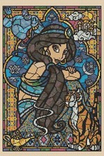 Princess Jasmine Stained Glass Counted Cross Stitch Chart No.10-170 