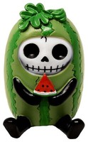 "Furrybones \"Watermelon\" - Gothic Dekofigur Totenkopf Wassermelone"