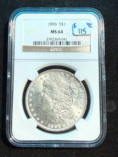 1896 MORGAN DOLLAR NGC MS 64 041