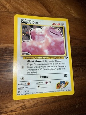 Pokémon TCG Koga's Ditto Gym Challenge Card 10/132 | eBay