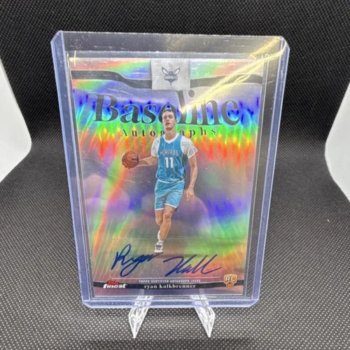 Ryan Kalkbrenner 2025-26 Topps Finest Refractor Auto Charlotte Hornets Rookie