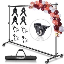 10 7ft Adjustable Backdrop Stand with Wheels, Photo Background Stand