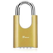 Outdoor Combination Lock 4 Digit Heavy Duty Padlock Metal Weatherproof Alloy