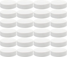 Regular Mouth Plastic Mason Jar Lids, Unlined (24-Pack); Standard Size 70-450 Wh