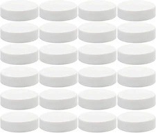 Regular Mouth Plastic Mason Jar Lids, Unlined (24-Pack); Standard Size 70-450 Wh