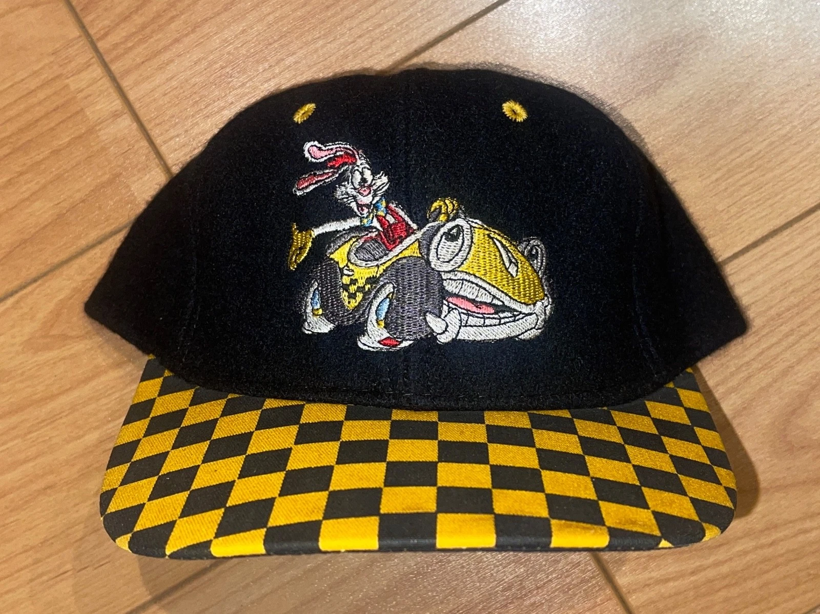 Roger Rabbit Car Toon Town Spin YOUTH Vtg SnapBack Hat 90s Made USA RARE Disney