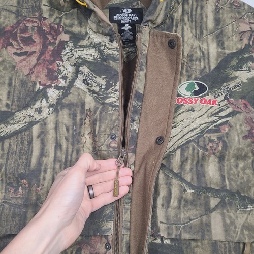 Mossy Oak Break Up Infinity Camo Zip Canvas Twill Jacket Mens XXL Full Zip Lined - Picture 9 of 17