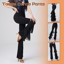 Latin Dance Pants Women's Dance Pants Practice Pants High Waisted Dance Pants.