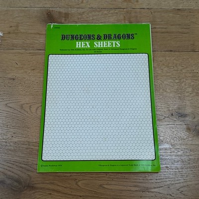 Dungeons & Dragons ~ HEX SHEETS UK Games Workshop 1978  ~ Very Rare ~ 32 sheets