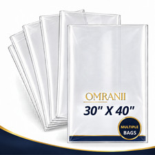 2Mil Clear Flat Poly Bag, 30" X 40" Multiple Bags | Flexible & Durable Bags