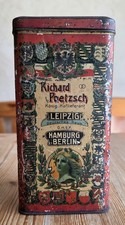 Alte seltene Blechdose Antik Kaffee Pötzsch Jugendstil Reklame 1900 Kaffeedose