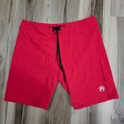 Matuse Neptune Boardshort Mens 32 4-Way Stretch Surf Trunk Red Performance