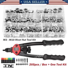 150~615PCS Stainless Steel Rivet Nuts Kit Metric Rivnuts Nutsert Assortment Sets