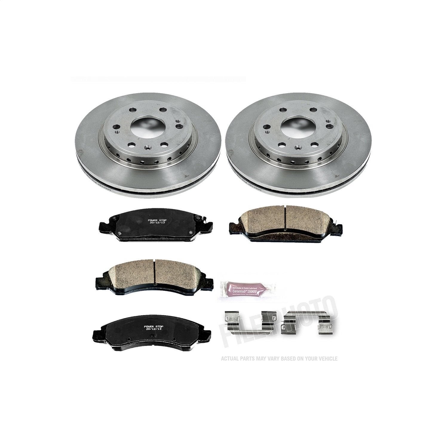 Power Stop KOE5519 1-Click Daily Driver Brake Kits Front OE Replacement Rotors Z