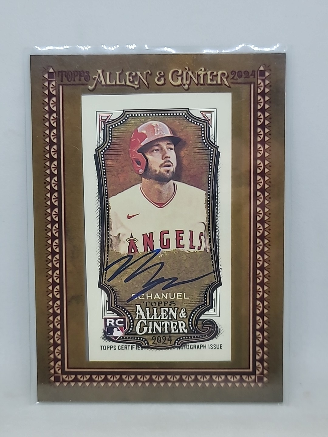 NOLAN SCHANUEL 2024 TOPPS ALLEN & GINTER ROOKIE MINI Auto Rookie On Card