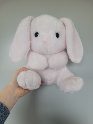 Vintage Interpur? Weißes Plüschtier rosa Stofftier Hase Kaninchen selten benutzt 