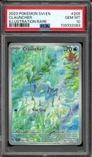 Pokemon TCG Scarlet Violet Base Set #205 Clauncher Illustration Rare PSA 10