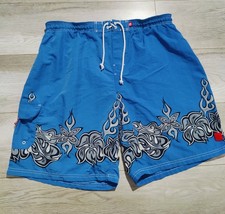 Ocean Pacific Op Y2K Boardshorts Men's Large Blue Lined Swim Shorts Drawstring