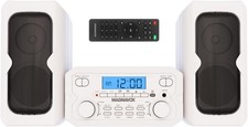 3-Piece Compact CD Shelf System with Bluetooth, FM Radio Remote Control