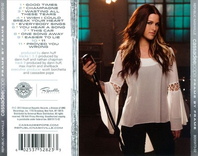 CASSADEE POPE FRAME BY FRAME NEW CD