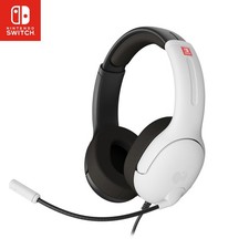 PDP Gaming AIRLITE Stereo Headset Wired Noise Cancelling Mic Black White