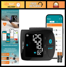 Blood Pressure Monitor Wrist Cuff - Bluetooth, Irregular Heartbeat, Home Use, Hi
