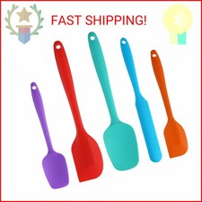 Cooptop 5 Piece Silicone Spatula Set - Rubber Spatula - 600°F Heat Resistant Bak
