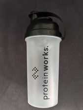Protein Works Shaker Bottle - White/Black - New & Sealed