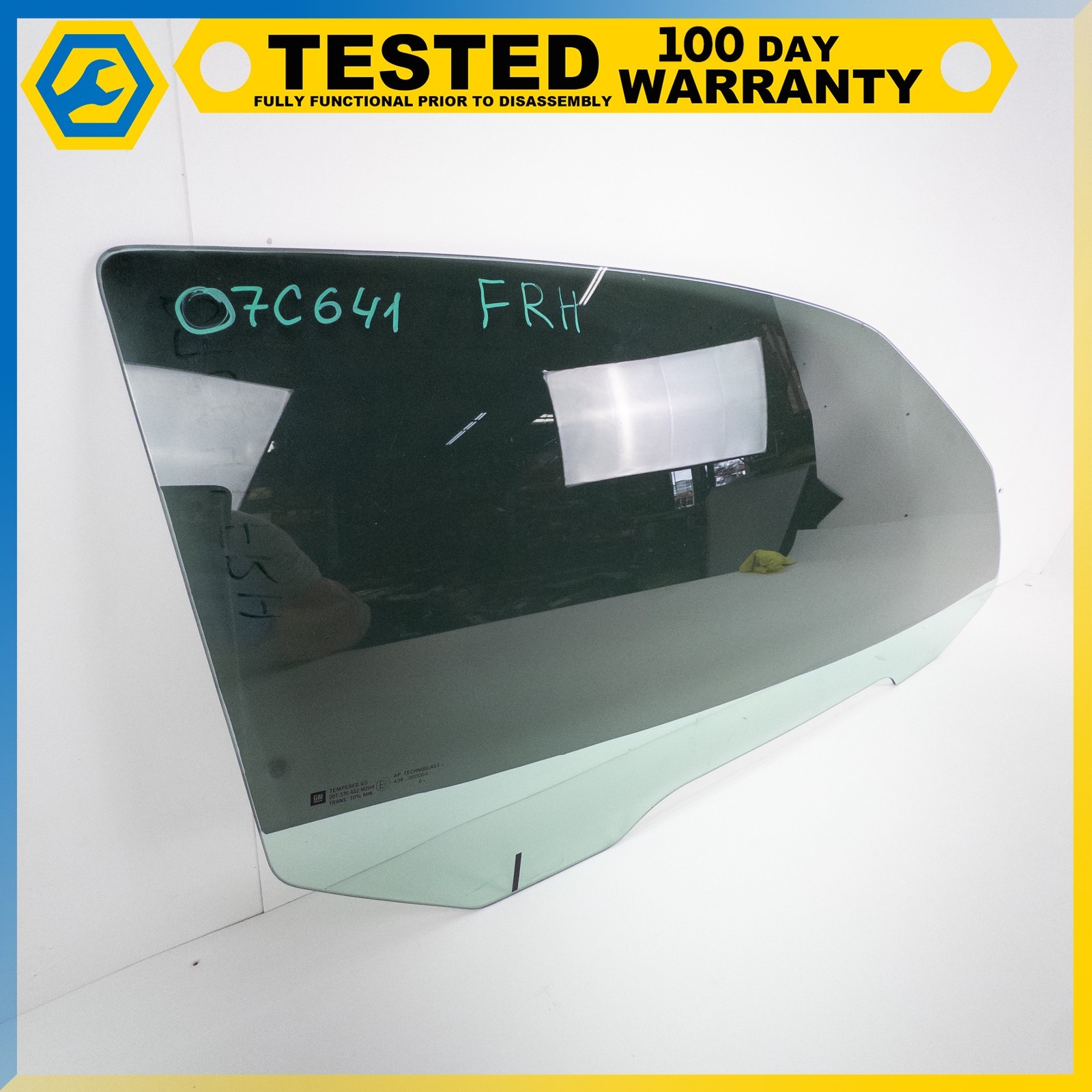 05-13 CHEVROLET CORVETTE C6 FRONT RIGHT PASSENGER SIDE DOOR WINDOW GLASS OEM