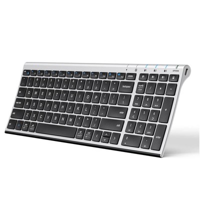 BK10 Bluetooth Keyboard, Multi Device Keyboard Rechargeable Bluetooth 5.1 wit...