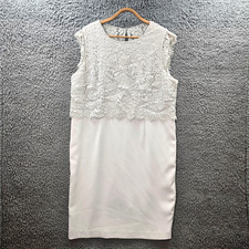 Together Womens Pencil Midi Dress Size XXL Light Grey Lace Bodice Sleeveless