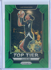 2024 Panini Prizm WNBA A'JA WILSON #1 TOP TIER GREEN PRIZM Insert ACES