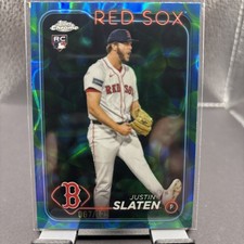 2024 Topps Chrome Justin Slaten /125- Aqua & Blue Lava Lamp Refractor Boston 