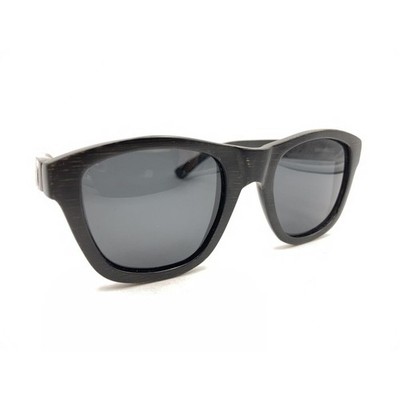 Woodzee Daphne Striped Black Brown Sunglasses Gray Lens Designer Men Women