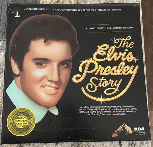 The Elvis Presley Story 4 Vinyl LP Records vintage Limited Collectors Treasury