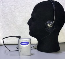 Sony Walkman SRF-59 FM/AM Silver Radio Belt Clip Headphones - Works Great