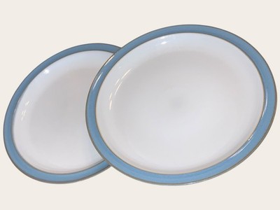 Denby Colonial Blue 2x Speiseteller 10,25'' sehr guter Zustand eingestellt