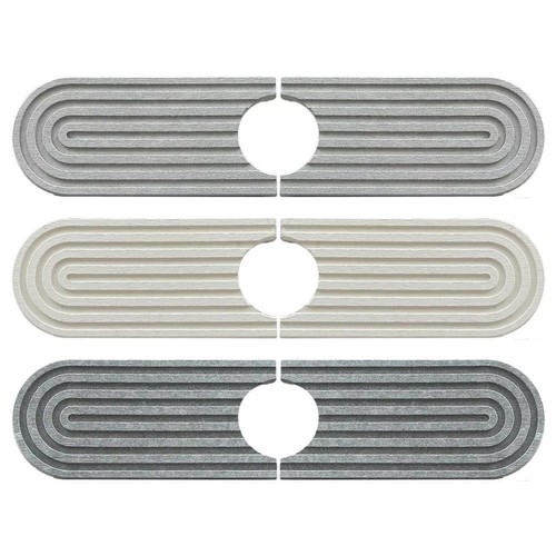 Tapis De Robinet En Silicone 45 X 14 Cm, Tapis Anti-éclaboussures Pour Robinet, Tapis De Vidange De Cuisine Et De Salle De Bain Blanc 1 Piece 96418019