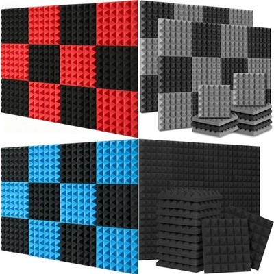 Lot 12 X 12 X 2'' Acoustic Foam Panels Sound Proof for Recording Home Studio Wall