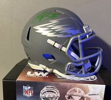 SAQUON BARKLEY SIGNED PHILADELPHIA EAGLES STS MINI HELMET signed green FANATICS