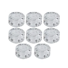 FLEOR 8PCS Guitar Volume Tone Speed Transparent Knobs Buttons for LP Guitar