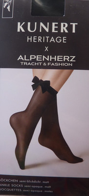 KUNERT women's socks ALPENHERZ fine socks TRACHT bow 35-38 39-42 socks