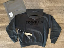 NEW Essentials Fear of God Hoodie Black Size XXS - 100% Authentic✅