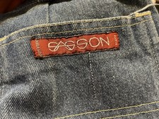 Sasson Pencil Jean Skirt High Rise MIDI Front Slit USA Union Tag Pleat 22-23  00