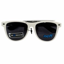 Gafas de sol NEFF Daily Shades Pixel marco blanco negro 8 bits brazos de jugador retro