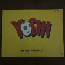 Yoshi Nintendo Entertainment System, 1992 NES Instruction Manual NES-YM-USA