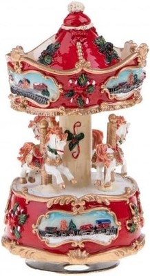 Brandani 84132 KARUSSELL SPIELUHR MIT MUSIK UND HARZWERK, cm d 10x17 h