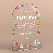 In Loving Memory Acrylic Wedding Sign Table 5x7 inch,